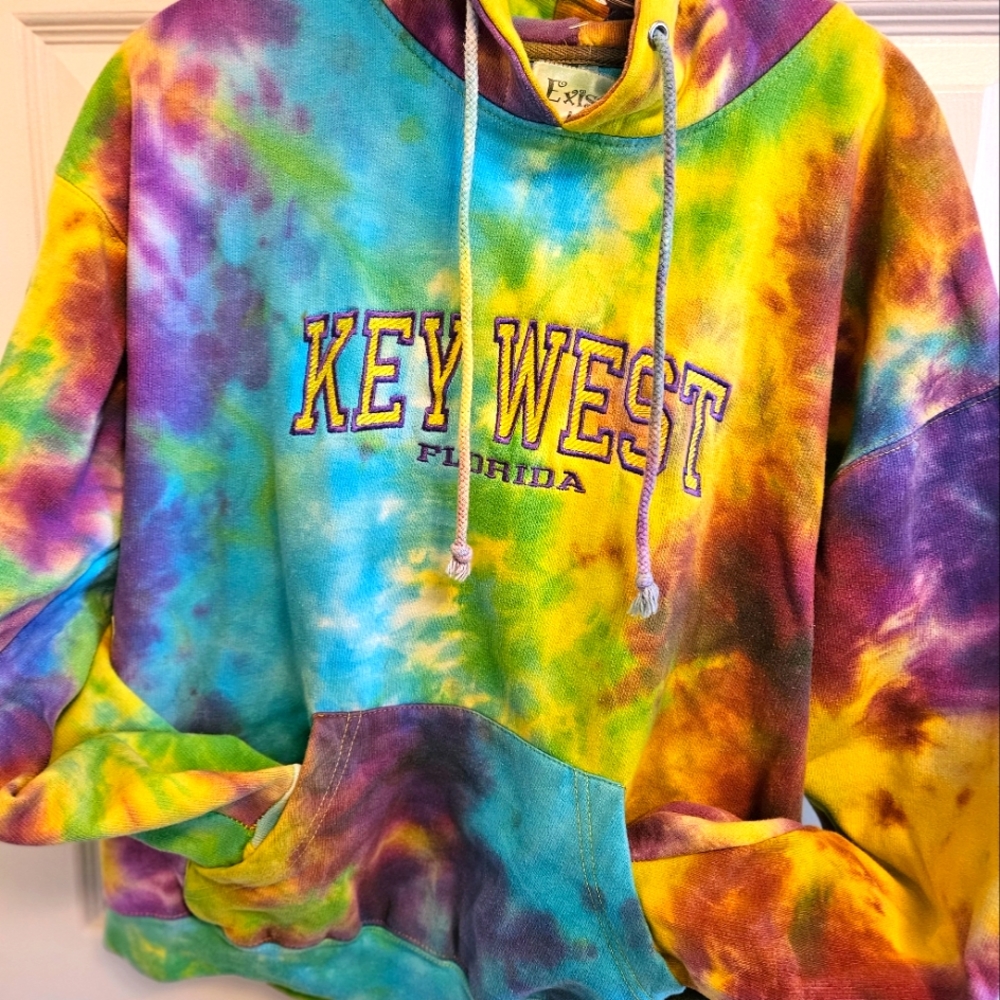 Exist Tie Dye Key West Florida Hoodie cotton